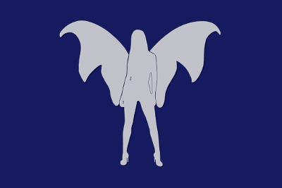 Angel Dark Blue Long, par Xavier E. G. Dierick